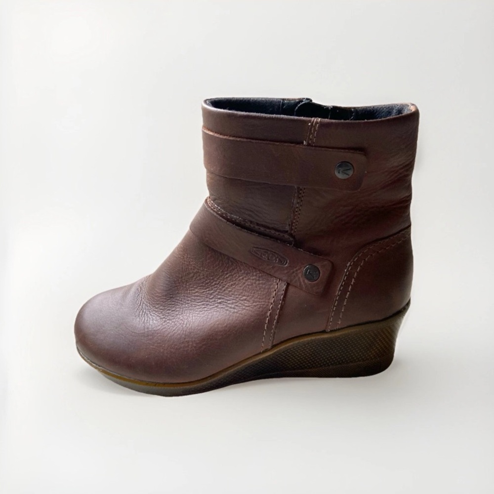 Keen Kate Ankle Boots Women’s 7 Wedge Bootie Soft Leather Elevated Casual Luxury